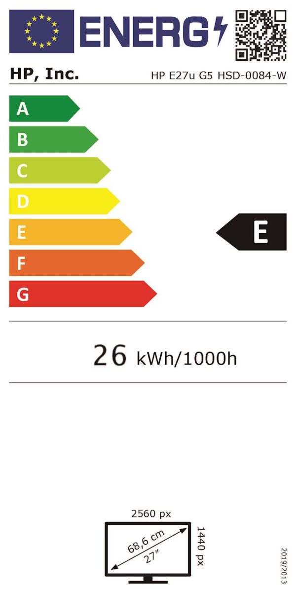 Monitor HP E27u G5 68,5 cm (27'') QHD IPS 16:9, USB-C 65W, nastavljiv - Image 5
