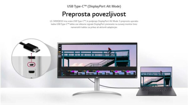 Monitor LG 34WQ650-W, 34", IPS, 21:9, 2560x1080, USB-C - Image 5