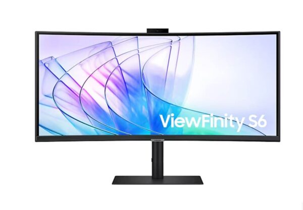 Monitor Samsung S65VC ViewFinity S6 ukrivljen, 34", VA, 3440x1440, HDMI, DP, USB-C, kamera