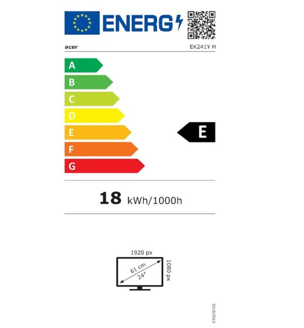 Monitor Acer EK241YHbi 60,45 cm (23,8 '') FHD VA, 1ms, 100 Hz  FreeSync, 1xVGA, 1xHDMI - Image 6