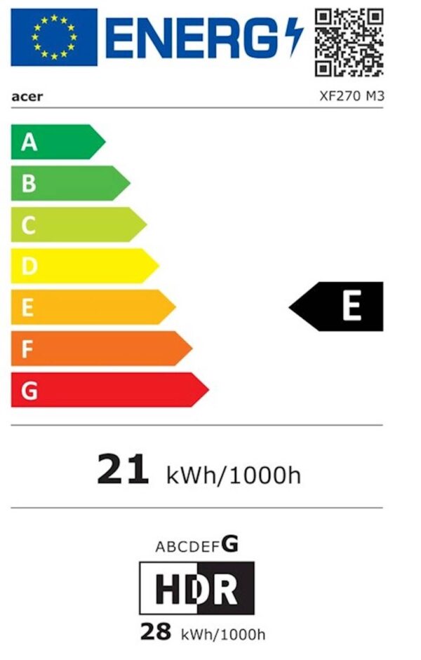 Monitor Acer Nitro XF270M3biiph 68,58 cm (27 '') FHD IPS, 16:9, 1ms, 180 Hz. 2xHDMI, DP - Image 5