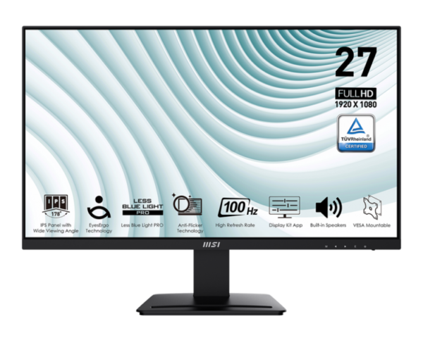 Zaslon MSI PRO MP273A 27" / FHD / 100Hz / 1ms (MPRT) (črn)