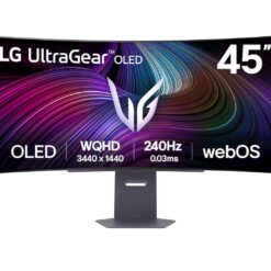 Monitor LG 44,5 OLED 45GX90SA-B UltraGear ukrivljen, 3440x1440, 2x HDMI, DP, USB, 240Hz