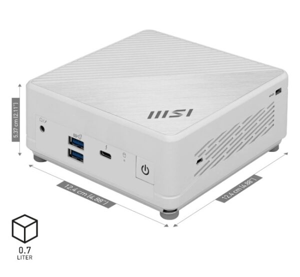 Mini namizni računalnik MSI Cubi 5 12M-263BEU i5 / 16GB / 1TB SSD / Windows 11 Home / WiFi 6E + BT 5.3 / 1Gbps + 2.5Gbps / bel - Image 3
