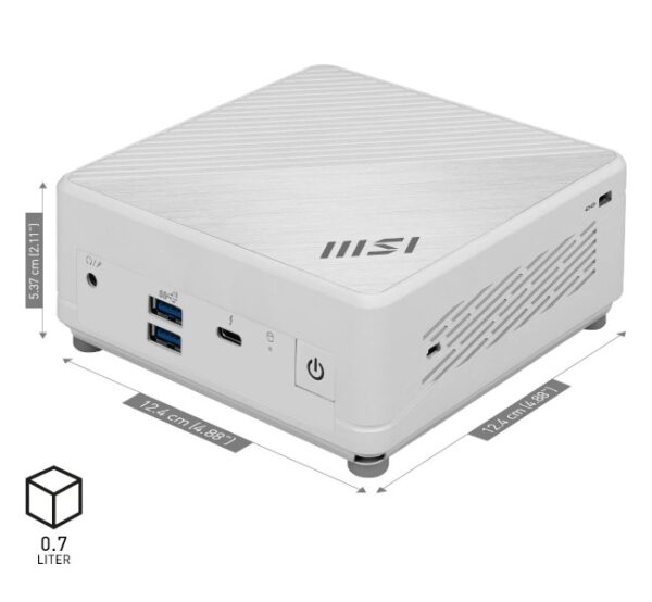 Mini namizni računalnik MSI Cubi 5 12M-263BEU i5 / 16GB / 512GB SSD / Windows 11 Home / WiFi 6E + BT 5.3 / 1Gbps + 2.5Gbps / bel - Image 3
