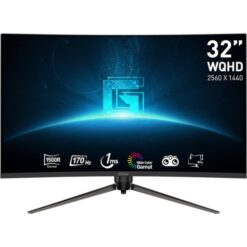 Zaslon MSI G32CQ5P / 31.5" / WQHD / 170Hz / 1ms (MPRT) / ukrivljen / črn