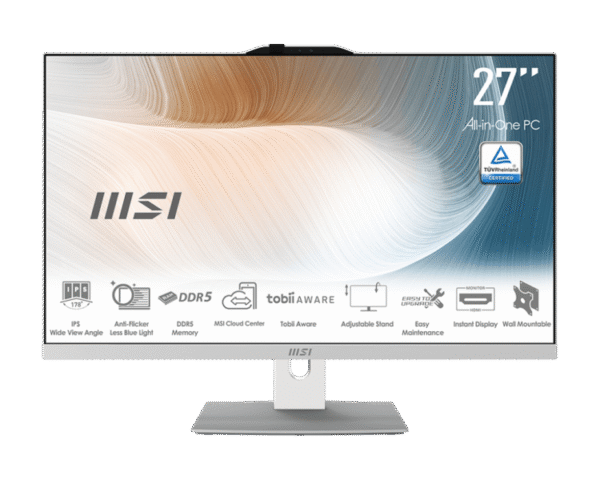 Računalnik MSI Modern AM272P 1M-1222XEU Core 7 / 16GB / 1TB SSD / 27" FHD / NoOS / bel - nastavljiv po višini