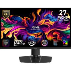 Zaslon MSI MAG 273QP QD‑OLED X24 / 27" / WQHD / 240Hz / 0.03ms (GtG) / črn - nastavljiv po višini