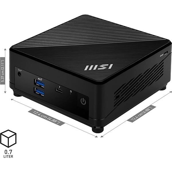 Mini namizni računalnik MSI Cubi 5 12M-001BEU i7 / 16GB / 512GB SSD / WiFi 6E + BT 5.3 / 1Gbps + 2.5Gbps / Windows 11 Home / črn - slika 6