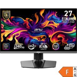Zaslon MSI MPG 272URX QD-OLED 27" / 4K UHD / 240Hz / 0,03ms (GTG) / črn – nastavljiv po višini - PD 98W