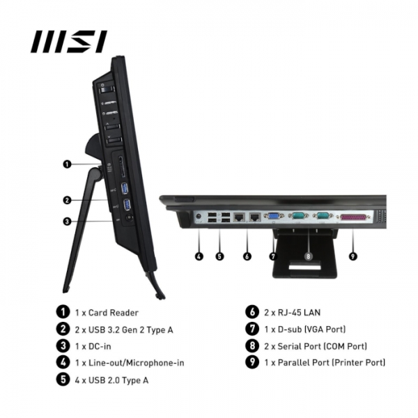 Računalnik MSI PRO AP162T ADL-042XEU Intel N100 / 8GB / 256GB SSD / 15.6" FHD / Windows 11 Home / črn - slika 8