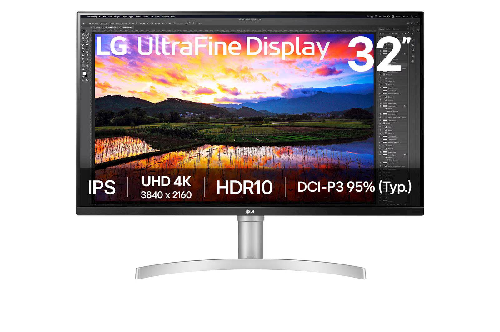 Monitor LG 31,5 32UN650K-W UltraFine, IPS, 3840x2160, 2x HDMI, DP