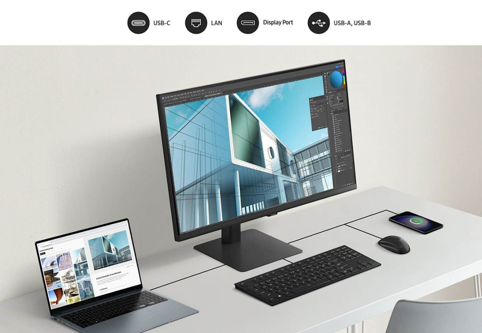 Monitor Samsung 27" S80UD ViewFinity S8, IPS, 3840x2160, HDMI, DP, USB-C - slika 5