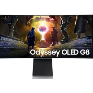 Monitor Samsung 34" OLED G85SD Odyssey G8 ukrivljen, 3440x1440, 2x HDMI, DP, USB, Wi-Fi