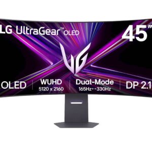 Monitor LG 44,5 OLED 45GX950A-B UltraGear ukrivljen, 5120x2160, 2x HDMI, DP, USB, 165Hz