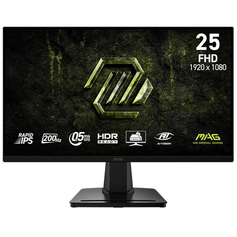 Zaslon MSI MAG 256F E20 / 24,5" (62,2 cm) / 1920 X 1080 / 200 Hz / 0,5 ms