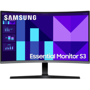Zaslon SAMSUNG Essential S3 S39GD (S27D390GAU) 68,5 cm (27") / 1920x1080 / VA / 100 Hz / 4 ms / črn / ukrivljen (1800R)