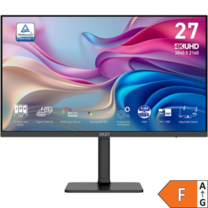 Zaslon MSI Modern MD272UPHG / 27" / UHD / IPS / 60Hz / 4ms (GtG) / KVM / črn - nastavljiv po višini - PD 98W